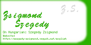 zsigmond szegedy business card